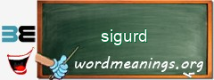 WordMeaning blackboard for sigurd
